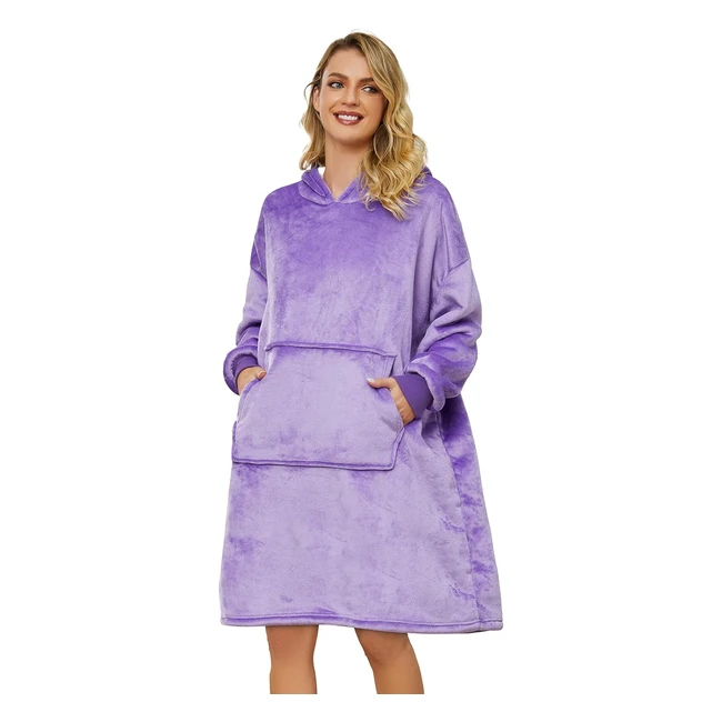 Blanket Hoodie Ultra Soft Warm Oversized - One Size Fits All - Women Men Boys