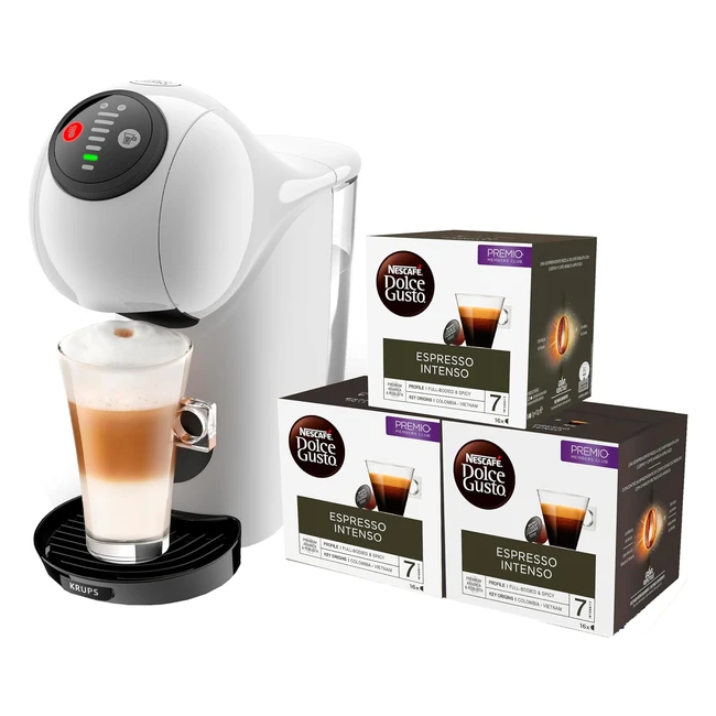 Cafetera Krups Nescafé Dolce Gusto Genio S XL - Espresso con crema en 30 segs - Blanca