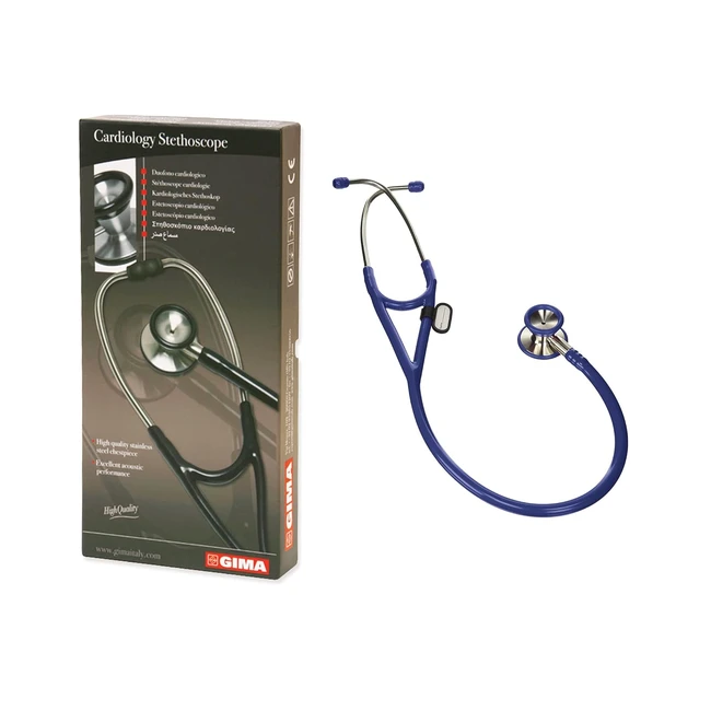 Stetoscopio Gima 32550 Duofono Classic Cardiologico Blu - Acustica Eccellente