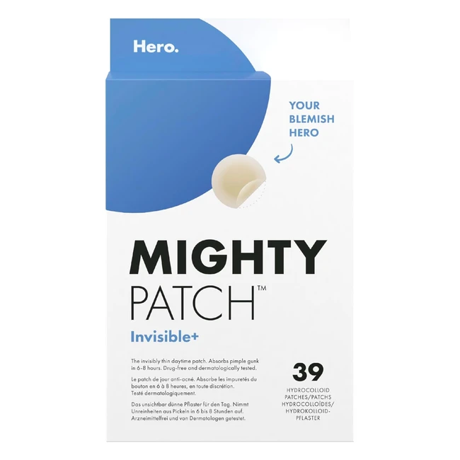 Hero Cosmetics Mighty Patch Clear Spot Remover - Daytime Acne Treatment - 39 Pim