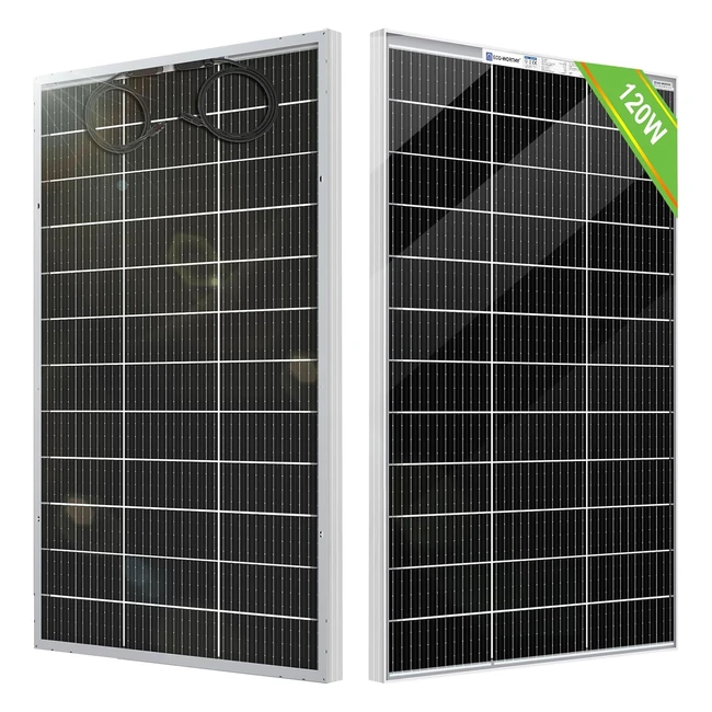 EcoWorthy 120W Bifacial Solar Panel 12V Monocrystalline High-Efficiency PV Modul
