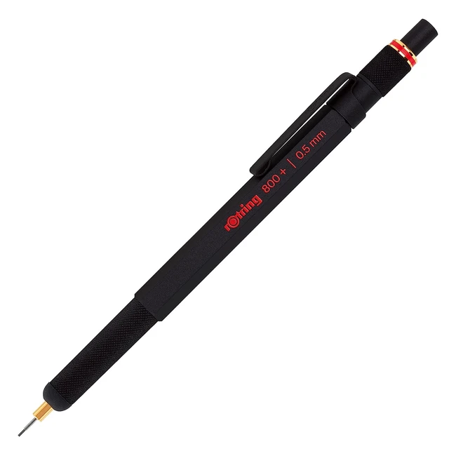 Portaminas Rotring 05 mm Negro - Mecanismo Retráctil y Precisión