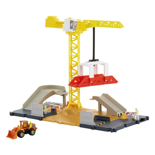 Matchbox Obra en Construcción Pista Coches Juguetes Mattel HDL33