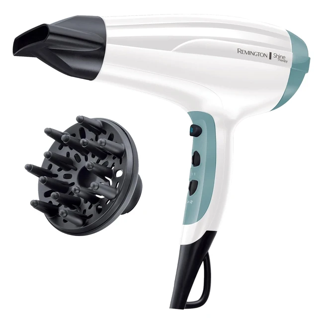 Sèche-cheveux ionique Remington Shine Therapy 2300W D5216 - Brillance, Puissance, Silencieux