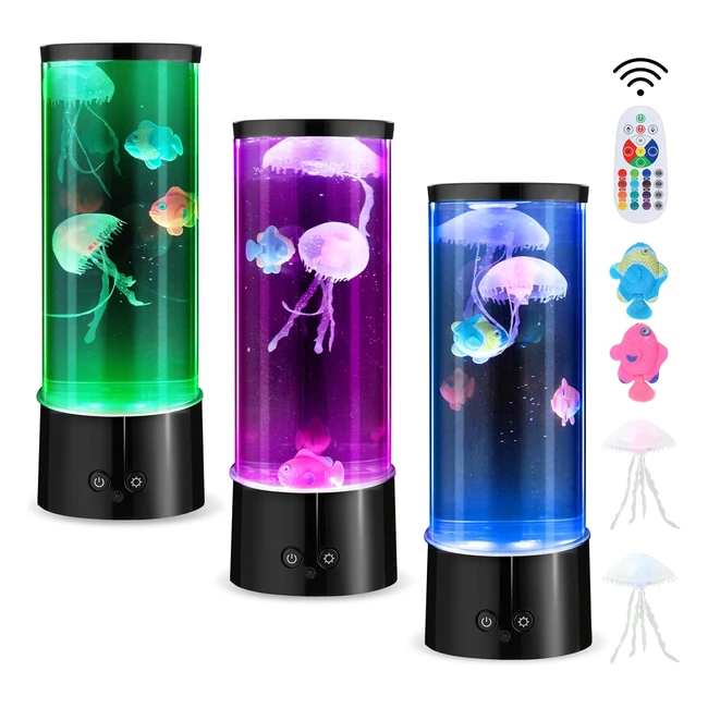 Lampe Mduse Yisitong Jellyfish Lave LED Aquarium 17 Effets Couleur