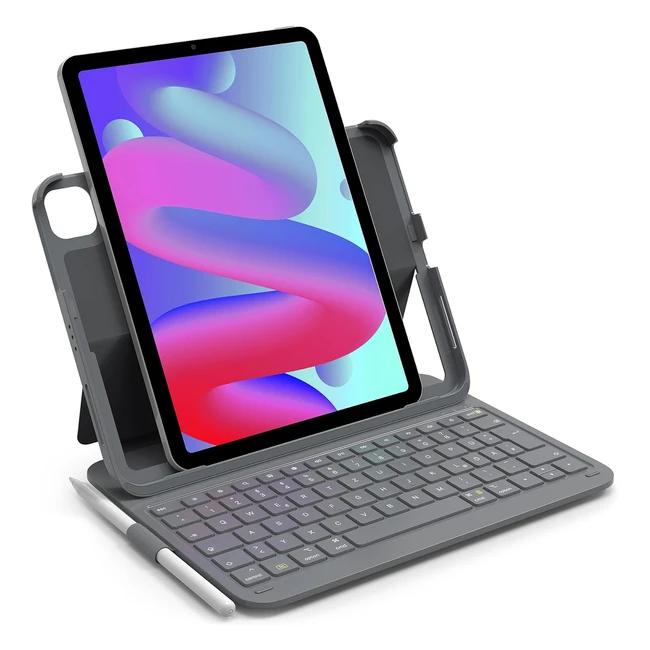 Inateck Ultraleichte Tastatur Hülle für iPad 10 Gen 2022/iPad Air 5 2022/2020/iPad Pro 11 4321 - QWERTZ - Stifthalter - BK2007
