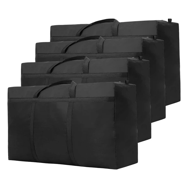 4 Pack Large Moving Boxes 125L Waterproof 600D Oxford Storage Bags