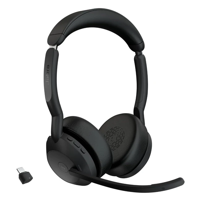 Microcasque sans fil Jabra Evolve2 55 - Réduction de bruit et ANC - Noir