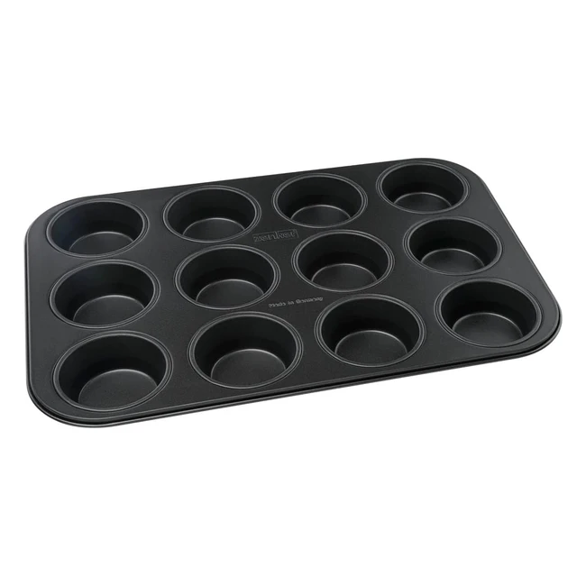 Moule  muffins Zenker 6535 - 12 empreintes - Acier inoxydable - 385 x 265 x 3 