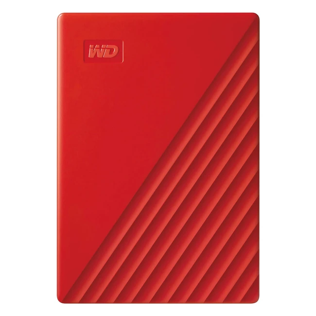 WD 4TB My Passport Portable HDD USB 30 - Backup Password Protection - Red