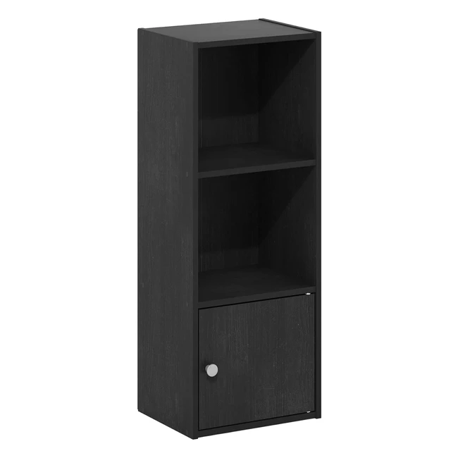Libreria Furinno Luder a 3 Ripiani con Armadio Nero 3Tier - Design Elegante e Versatile