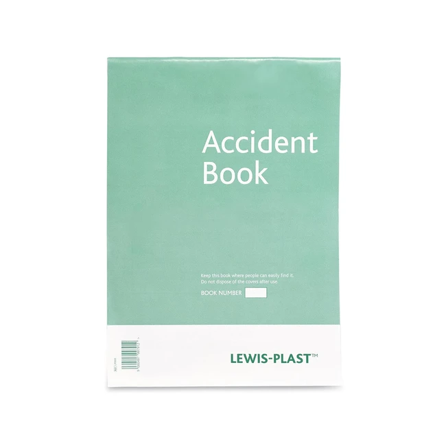 LewisPlast A4 Accident Book - Data Protection Compliant - Employee Injuries Reco
