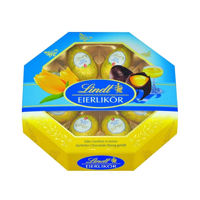 Lindt Eierlikr Schokolade 4 x 144 g - Feinste Zartbitter Eier mit flssiger E