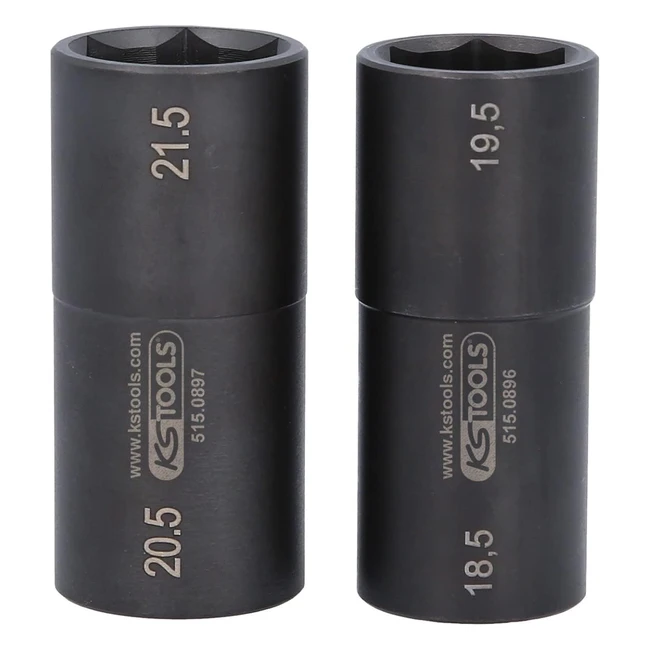 Juego de Llaves de Vaso de Impacto KS Tools 5150895 para Llantas de Aluminio Ford - 12 Especiales - 185 195 205 215 mm