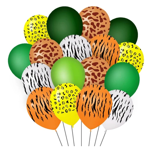 Palloncini Giungla 42 Pezzi 12 Pollici Lattice Animali Selvatici Compleanno