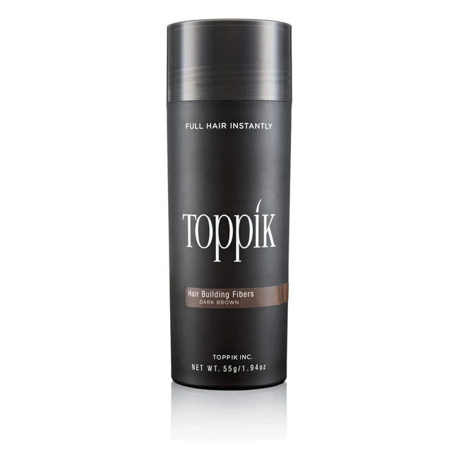 Toppik Hair Building Fibres Powder Dark Brown - Thicker Hairline Crown Beard - I