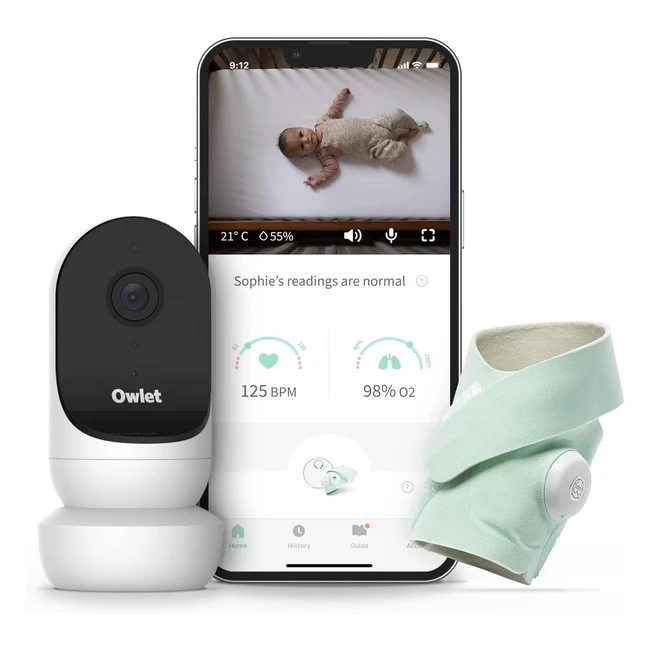 Owlet Monitor Duo Cam  Smart Sock 3  HD Video Camera  Track Heart Rate  Oxyg