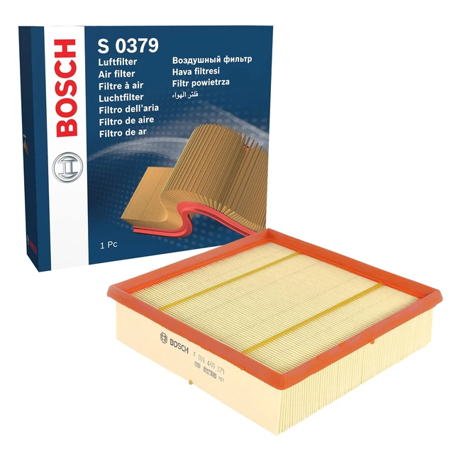 Filtro de Aire Bosch S0379 para Vehículos - Alta Retención de Polvo y Eficacia de Filtración