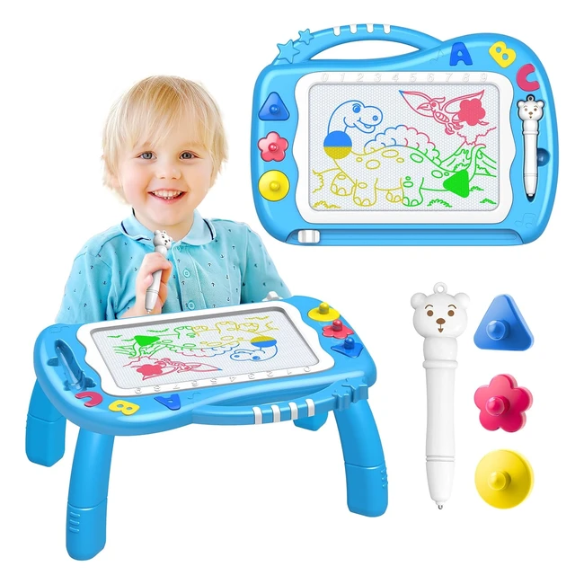 Planche à dessin magnétique Tsokize Grand Ardoise 33x24cm - 3 tampons - Cadeau anniversaire Noël