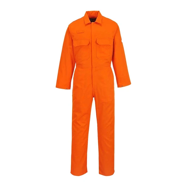 Portwest BIZ1 Men's Protective Workwear Overalls - Orange Medium - FR Coverall