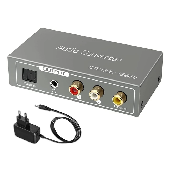 Convertitore HDMI ARC Digitale Analogico 192 kHz Coassiale Ottico Jack 35mm