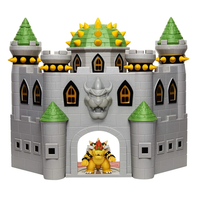 Nintendo Super Mario Bowser Castle Deluxe Playset - Exclusive 25 6 cm Figure with Authentic Ingame Sounds
