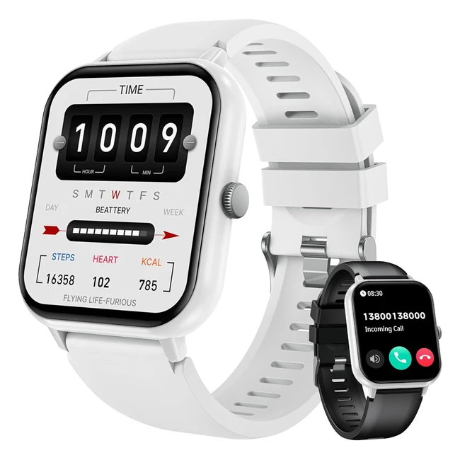 Reloj Inteligente Hombre Mujer 183 Smartwatch Impermeable Podómetro Smart Watch Pulsmetro Monitor de Sueño Presión Arterial 123 Modos Pulsera Actividad Deportivo