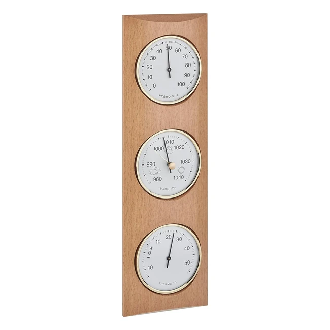 Estacin Meteorolgica Analgica TFA 20102805 - Madera de Haya Natural