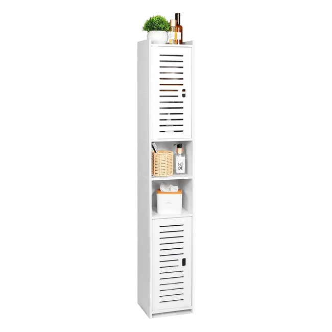 AIIKTOTA Bathroom Storage Cabinet Floor Standing Display Cabinet White #EcoFriendly #SpaceSaving #Multifunctional