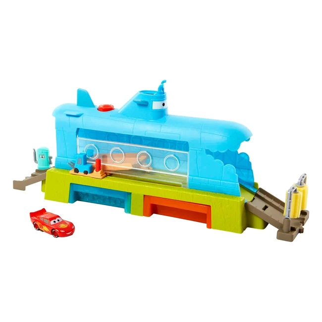 Disney Pixar Cars Submarine Car Wash Playset HGV70 Colorchange Lightning McQueen Toy