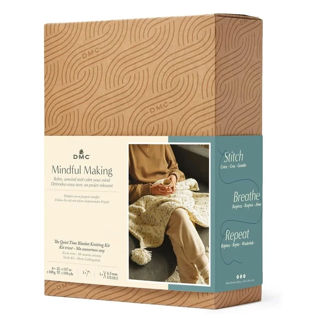 Kit Ganchillo DMC Mindful Making - Manta Bienestar - Referencia 123456