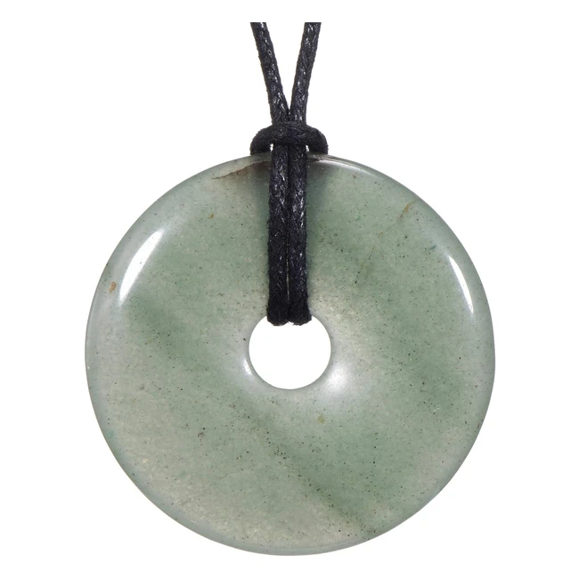 Collier femme Morella 80 cm avec donut pendentif pierre précieuse - Réf. 123456