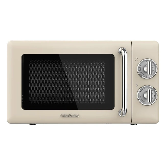 Cecotec Proclean 3010 Mikrowelle 20L Retrobeige 1150W 6 Stufen Timer