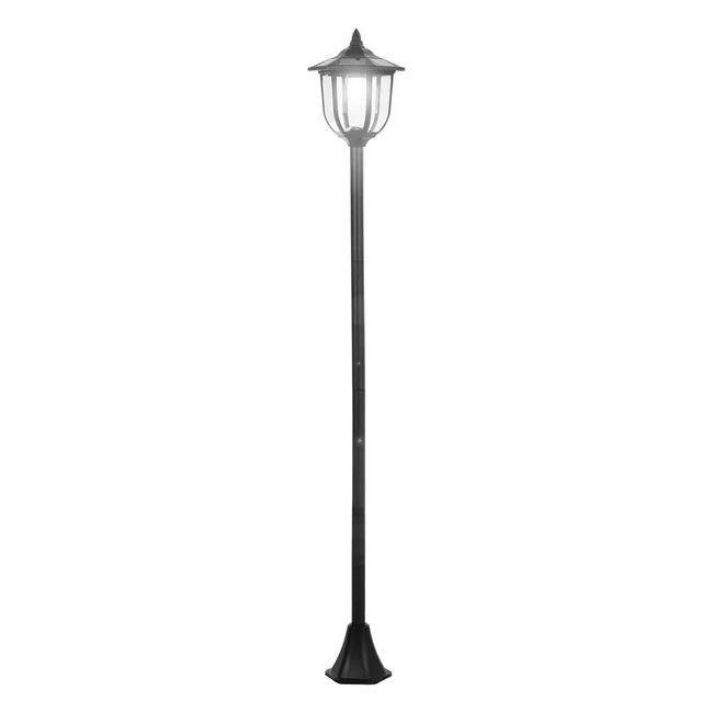 Outsunny Solar LED Gartenlaterne Gartenlicht 3060 Lumen Kunststoff Schwarz  26