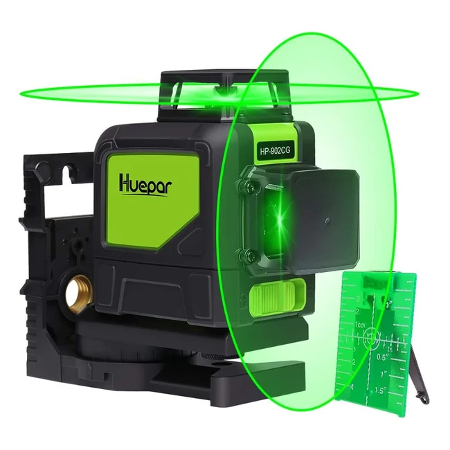 Huepar 901902 603 Laser Level Grün - 360° Laserlinie - Präzise Messung - Ideal für Innen- und Außenbereich