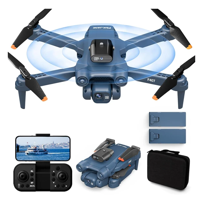 Droni con Telecamera 1080p HD Evitamento Ostacoli 360 Quadcopter RC F407