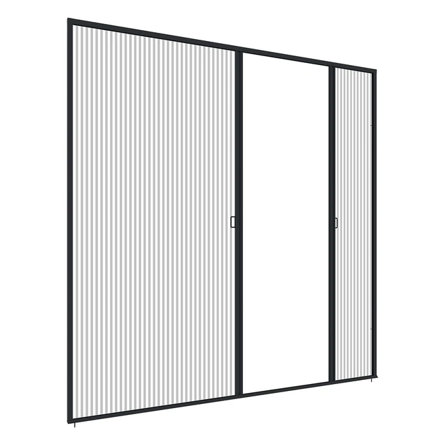 Porta Plissettata Antiinsetti Expert Windhager 240 x 240 cm Antracite 03958
