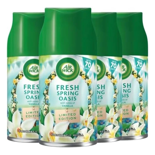 Air Wick Fresh Spring Oasis Automatic Air Freshener Refill 250ml Pack of 4