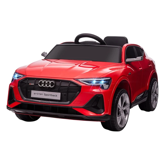 Homcom Elektro Kinder Auto 12 V Elektrofahrzeug mit Fernbedienung Sitzgurt Musik MP3 USB TF Kinderfahrzeug für Kinder 35 Jahre 35 km/h Rot