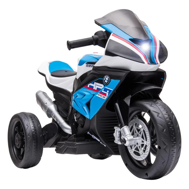 Homcom Kinder Elektromotorrad Kinder Motorrad 6V Elektrofahrzeug Elektrisches Dreirad Kinderfahrzeug mit 3 Musikmodi 25 km/h Elektromotorrad für Kinder ab 18 Monaten PP