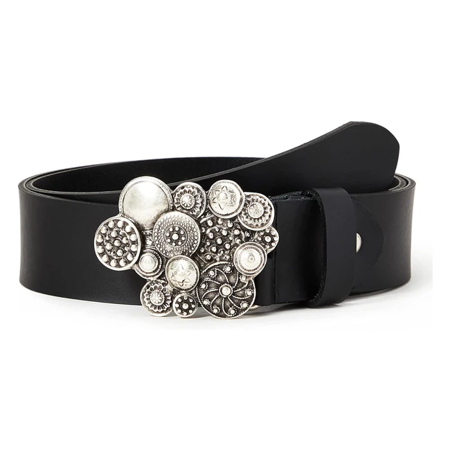 Ceinture femme MGM Coin noire 01 - 110 cm, livraison gratuite