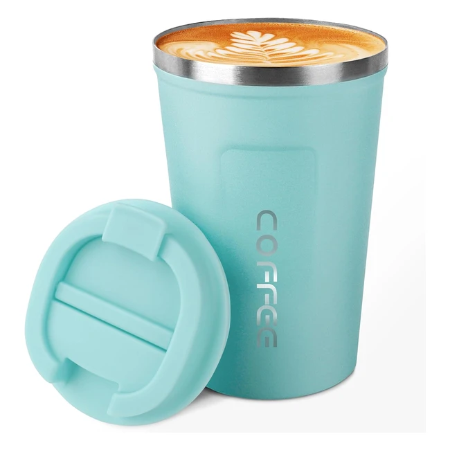 Momsiv Coffee Cup 380ml Vacuum Insulated Leakproof Stainless Steel Eco-Friendly Mug - Hot & Cold Drinks