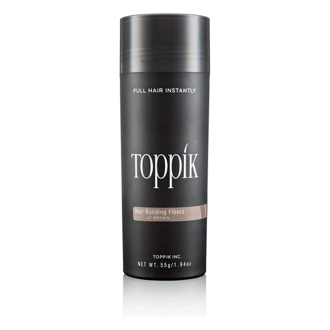 Topik Hair Building Fibres Powder Light Brown 55g - Thicker Hairline  Beard Ins