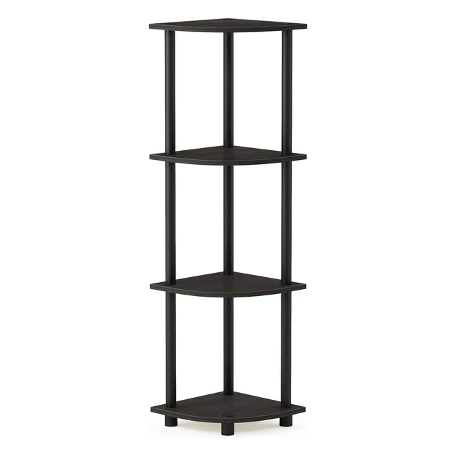 Ripiano Angolare Furinno 4 Ripiani EspressoBlack 4 Livelli - Design Elegante e F