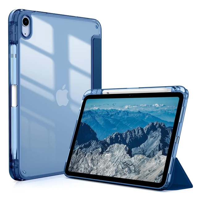 Coque iPad 10ème génération 10.9 pouces 2022 avec Porte-Stylo et Coque Arrière Transparent