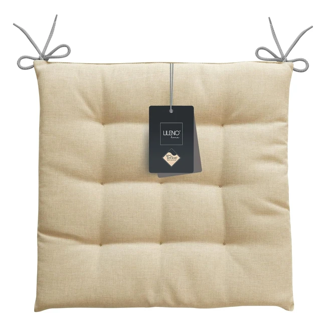 lileno home Stuhlauflagen Natur 40 x 40 x 45 cm  UV-bestndige Sitzkissen fr