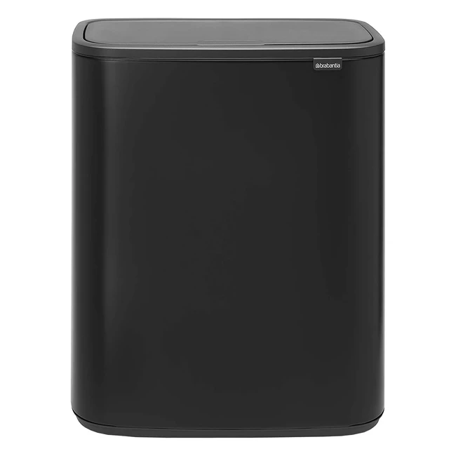 Pattumiera Brabantia Bo Touch Bin Nero Opaco 60L - Chiusura SoftTouch