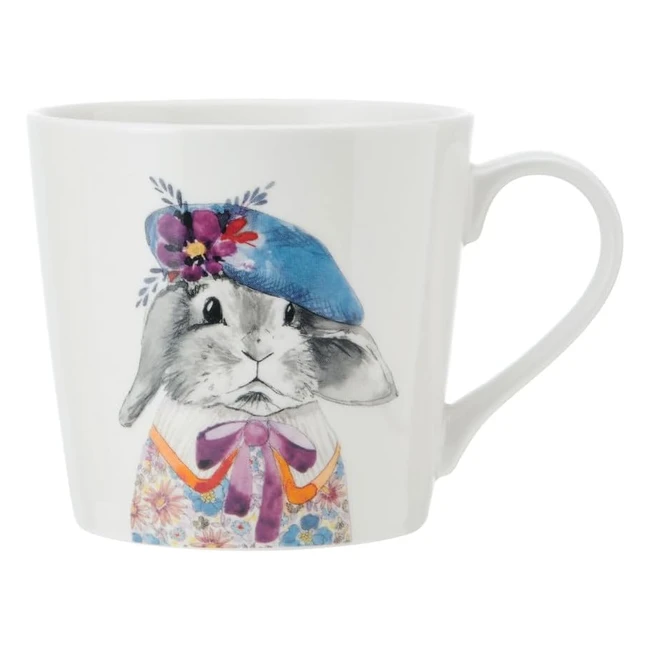 Mikasa x Tipperleyhill 380ml Fine China Mug Rabbit Gift Boxed - Handpainted Design
