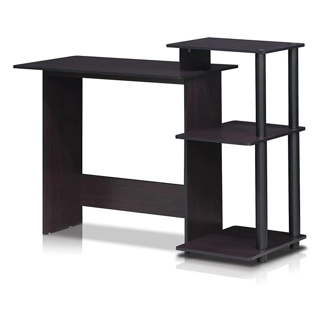 Furinno Home Laptop Desk - Dark Walnut - Study Desk - Efficient Design