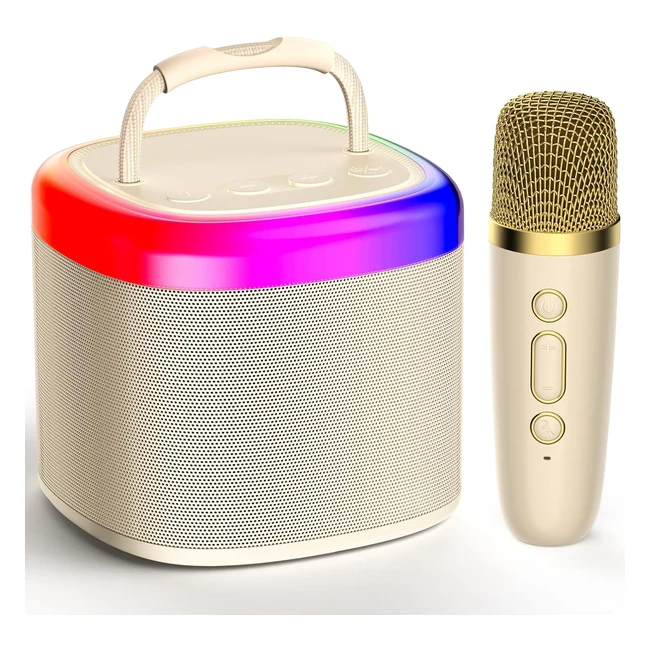 JYX Karaoke Machine per Bambini e Adulti - Mini Impianto Karaoke con Microfoni Altoparlante Bluetooth - Regalo Compleanno Natale - Giocattolo Ragazze e Ragazzi